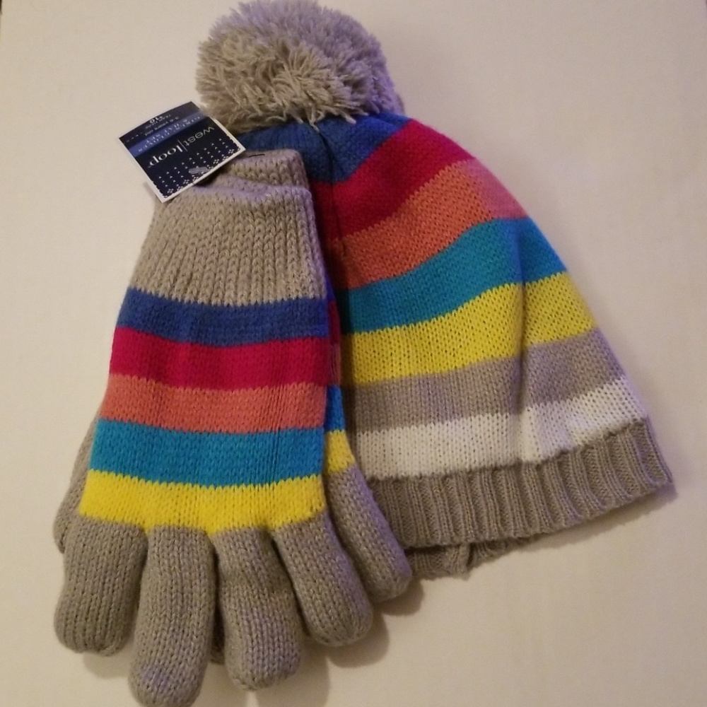 Girl's West Loop Gloves and Hat Set New